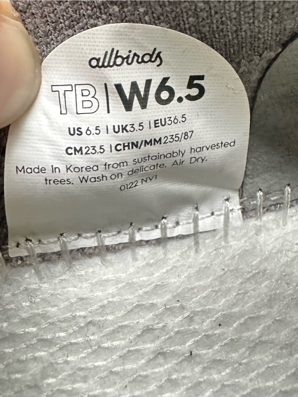Allbirds Tree Breezer Flats Mist Grey Knit Merino Slip On Ballet Size 6.5 - Picture 10 of 11